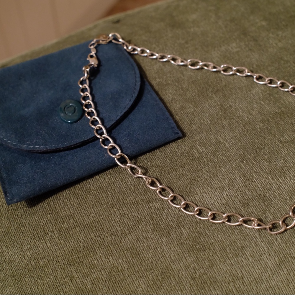 Aurate Gold Round Link Chunky Chain Necklace - Vermeil / White - 18"